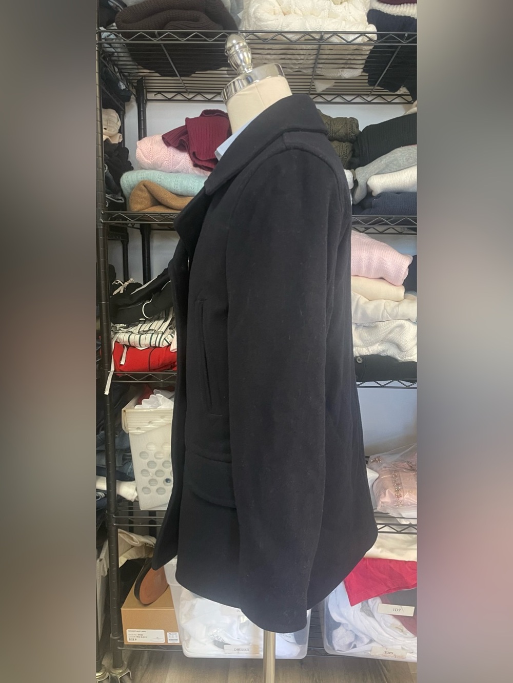 J. CREW Dock peacoat in wool blend with PrimaLoft® Navy Size M NWT $498 C0038 - Picture 10 of 12